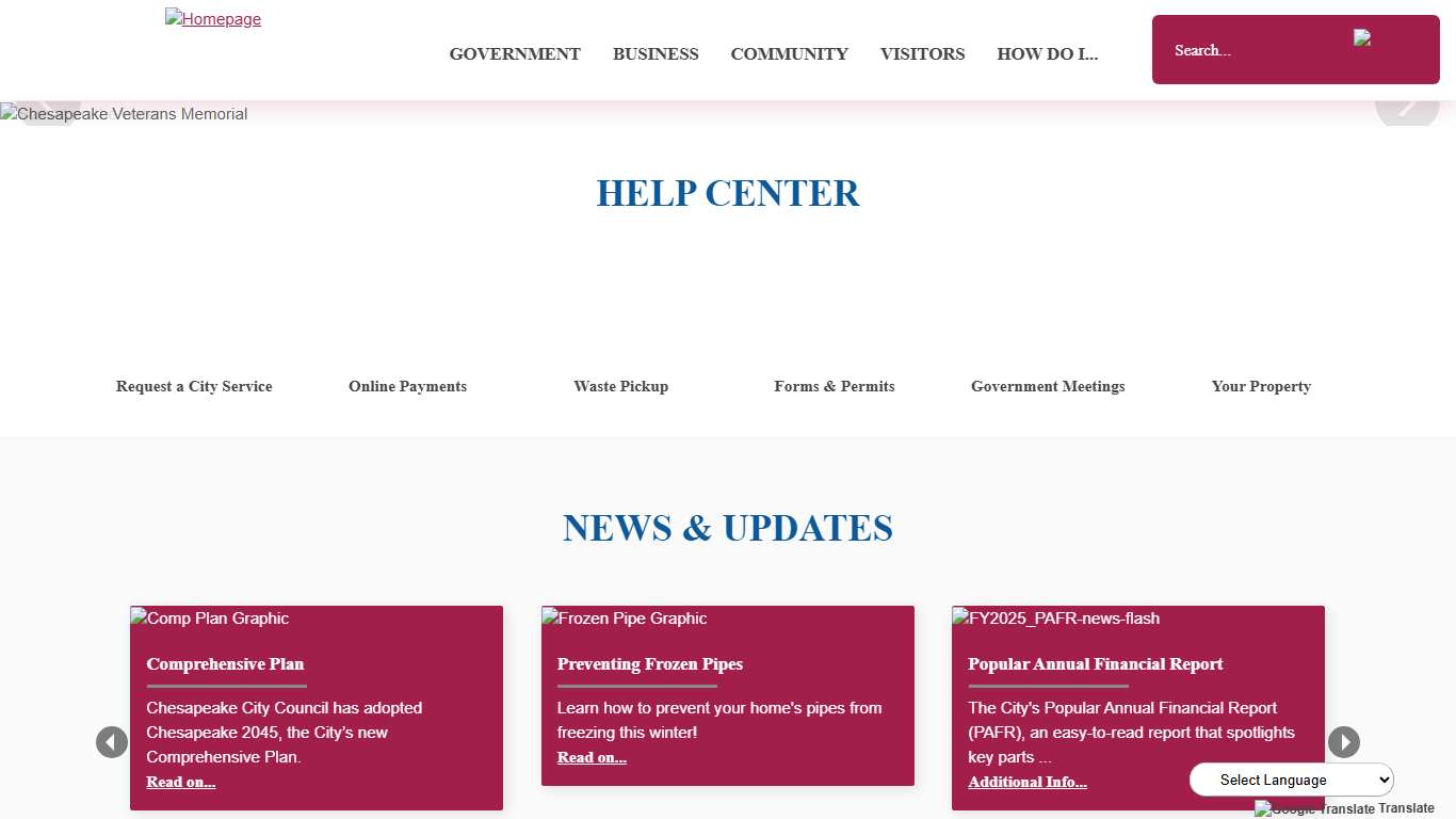 Chesapeake, VA Official Website